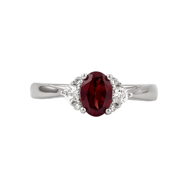 Garnet and Diamond Ring