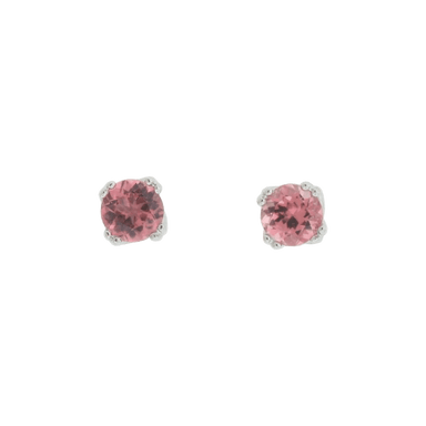 Pink Tourmaline Stud Earrings