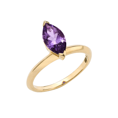 Amethyst Jitterbug Stacking Ring