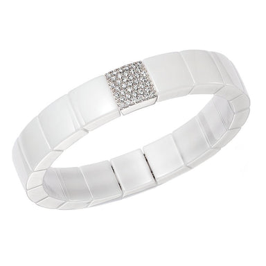 SINGLE ROW DOMINO SQUARE STRETCH BRACELET