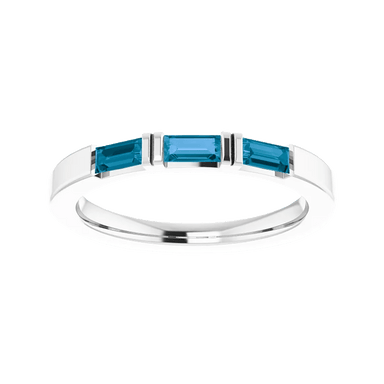 Blue Topaz Stackable Band