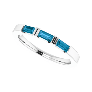 Blue Topaz Stackable Band