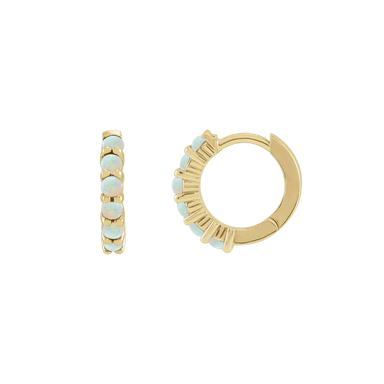 Ethiopian Opal Huggie Earrings