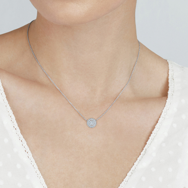 Double Halo Sunburst Necklace