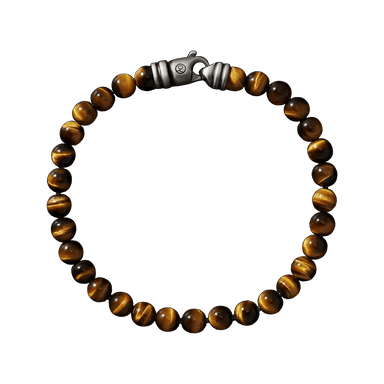 Spiritual Bead Bracelet in Polished Tiger's Eye