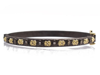 Stslvr/ Old World White Sapph & Champagne Diamond Bracelet