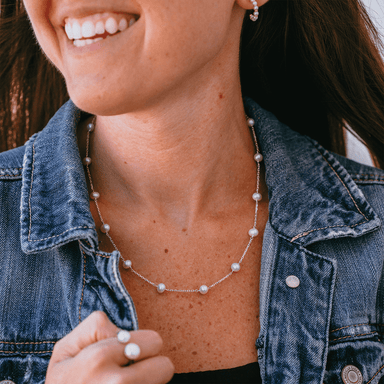 Freshwater Pearl Station Necklace