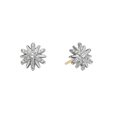 Petite Starburst Stud Earrings with Diamonds