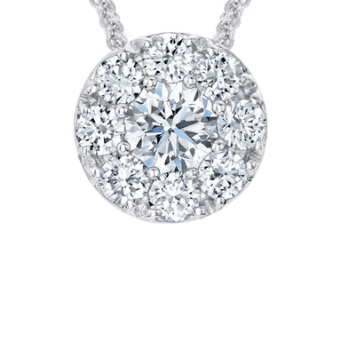 Diamond Center of My Universe Halo Eternal Pendant
