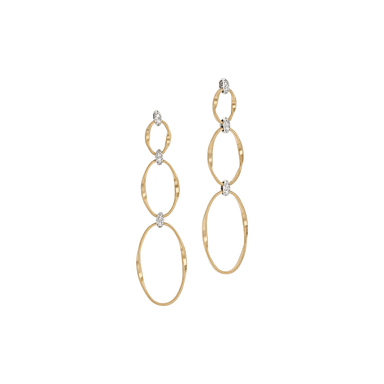 Marrakech Onde Flat Link Triple Drop Earrings