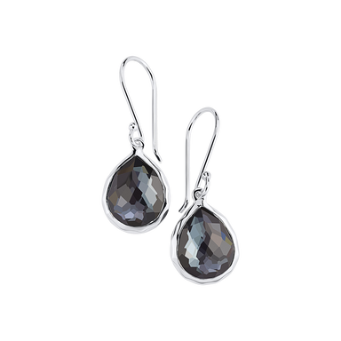 Mini Teardrop Hematite Doublet Earrings