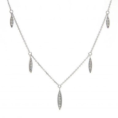 Dangle Pave Station Necklace