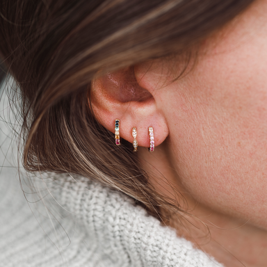 Diamond Mini Hoop Earrings