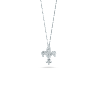 Fleur De Lis Necklace with Diamonds