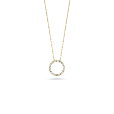Open Circle Diamond Necklace