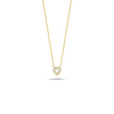 Baby Open Heart Necklace with Diamonds