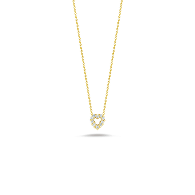 Baby Open Heart Necklace with Diamonds