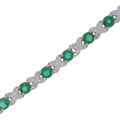 Columbian Emerald and Diamond Bracelet