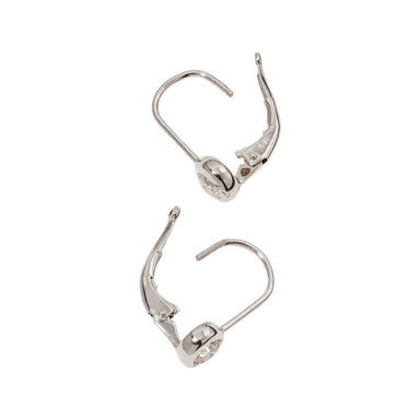 Diamond Drop Euro Wire Earrings