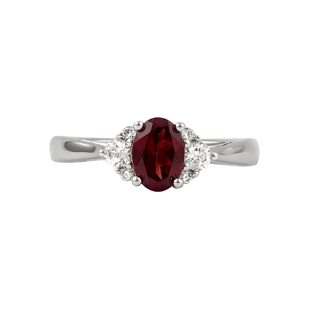 Garnet and Diamond Ring