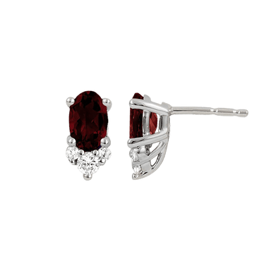 Garnet and Diamond Earrings