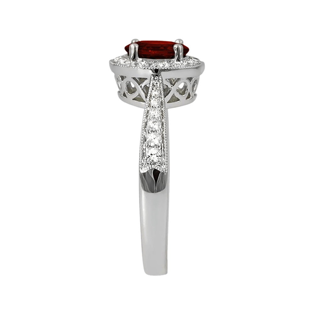 Garnet and Diamond Ring