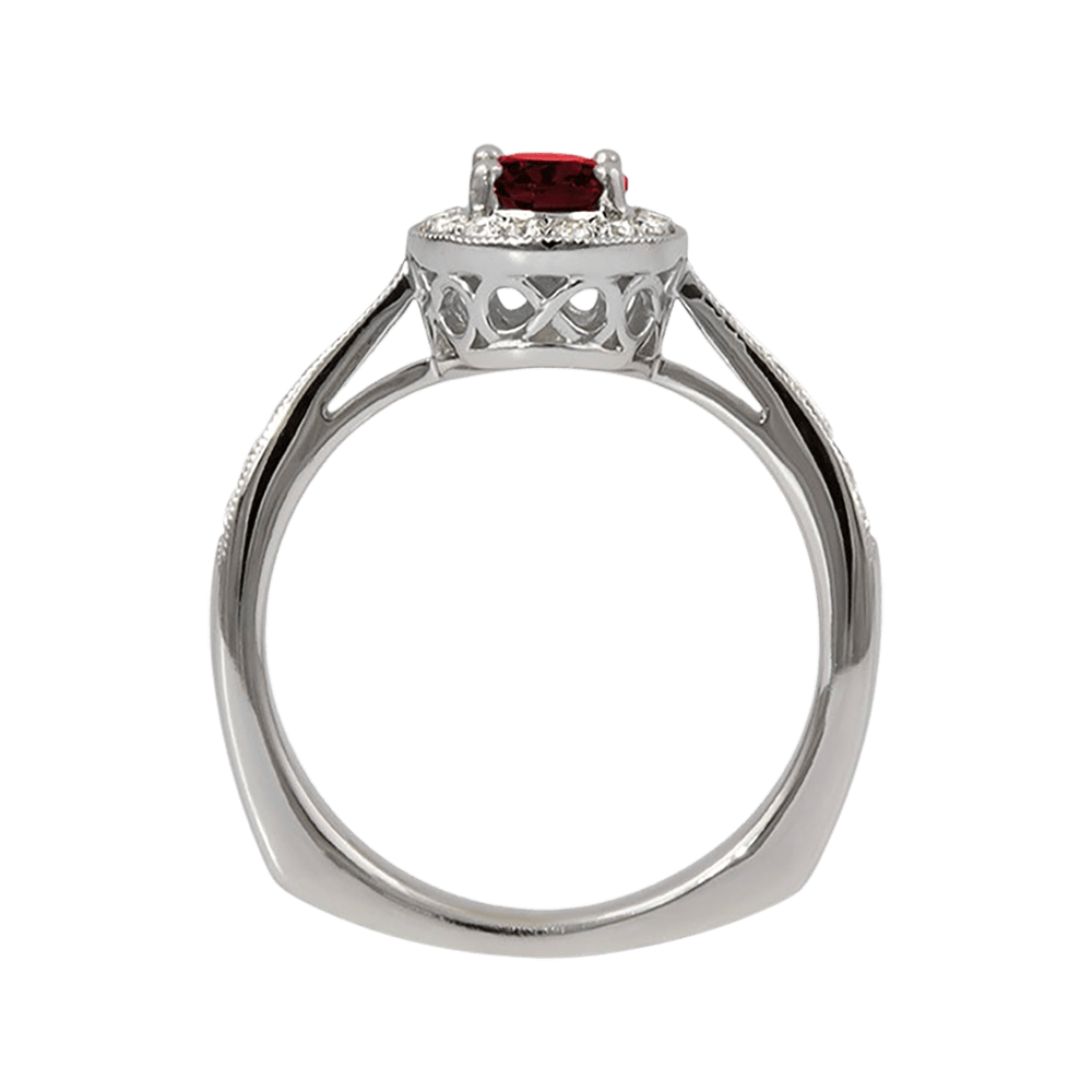 Garnet and Diamond Ring