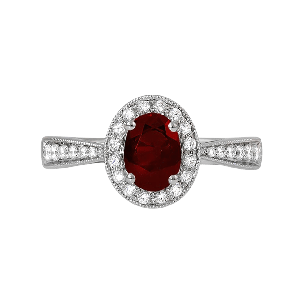 Garnet and Diamond Ring