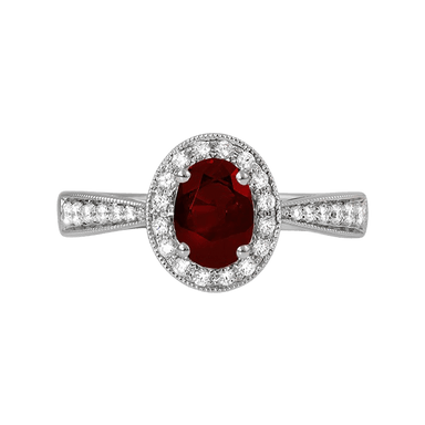 Garnet and Diamond Ring