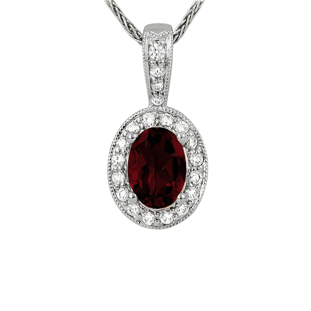 Garnet and Diamond Pendant