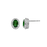 Emerald & Diamond Halo Earrings