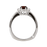 Garnet and Diamond Halo Ring
