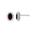 Garnet and Diamond Halo Earrings