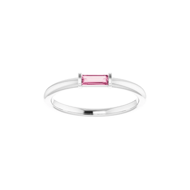Pink Tourmaline Stackable Ring