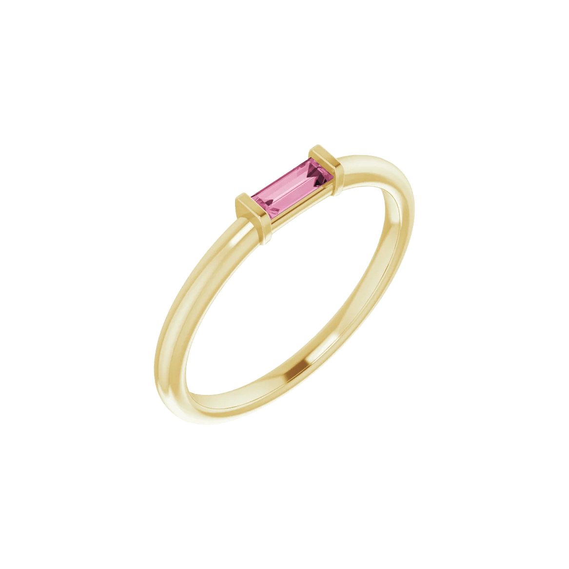 Pink Tourmaline Stackable Ring