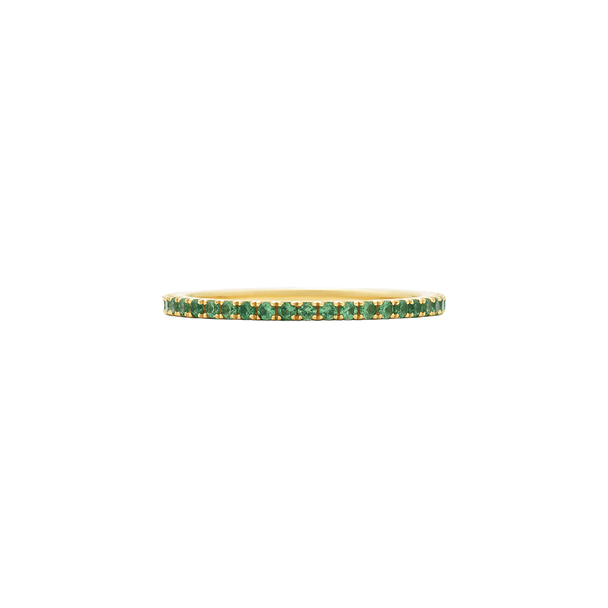 Slim Stackable Tsavorite Band