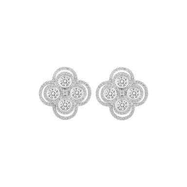Cento Diamond Antique Venetian Stud Earrings