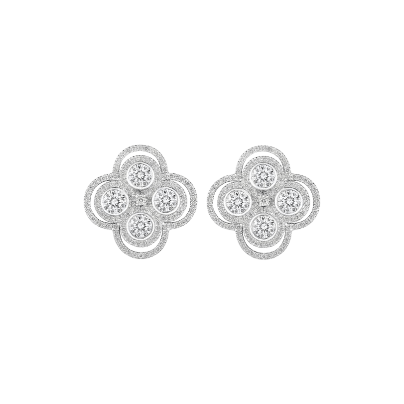 Cento Diamond Antique Venetian Stud Earrings