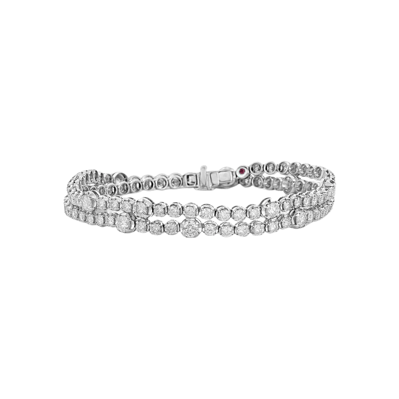 Cento Diamond Double Wrap Line Bracelet