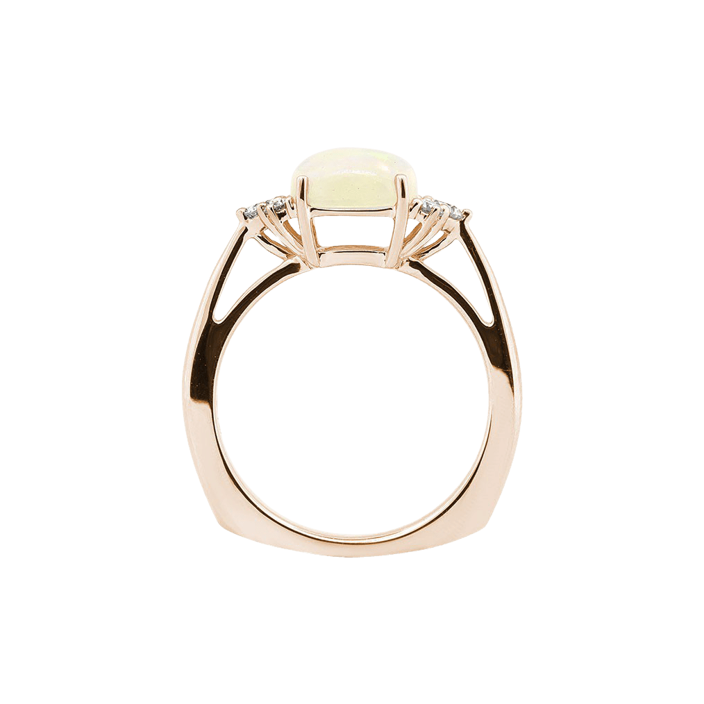 Ethiopian Opal and Diamond Ring