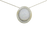 Ethiopian Opal & Diamond Halo Disc Pendant