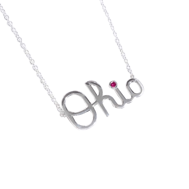 OSU Script Ohio Necklace