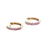 Pink Gradient Sapphire Huggie Earrings