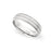 14K White Gold 6mm Brushed Grooved Band