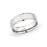 14K White Gold 7mm Brushed Polished Edge Band