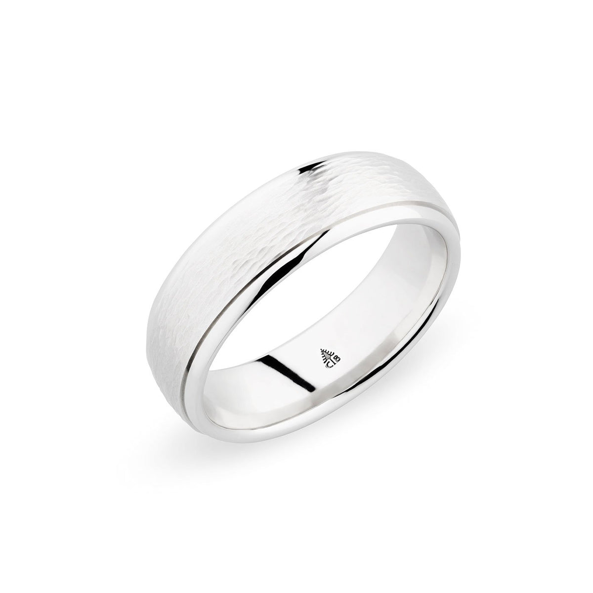 Palladium 6.5mm Rippled Texture Band
