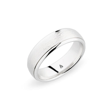 Palladium 6.5mm Rippled Texture Band