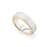 Palladium & Rose Gold 7mm Coin Edge Brushed Band