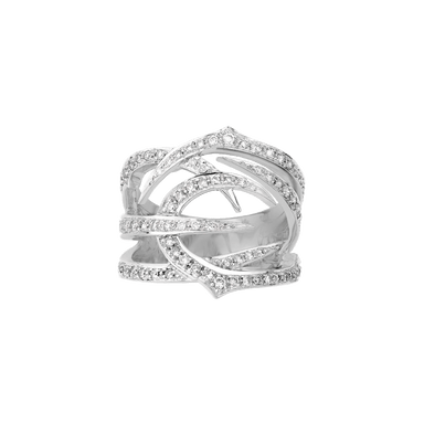 Diamond Intertwined Thorn Ring