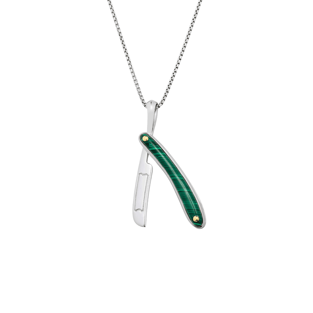 England Made Me Malachite Switchblade Pendant